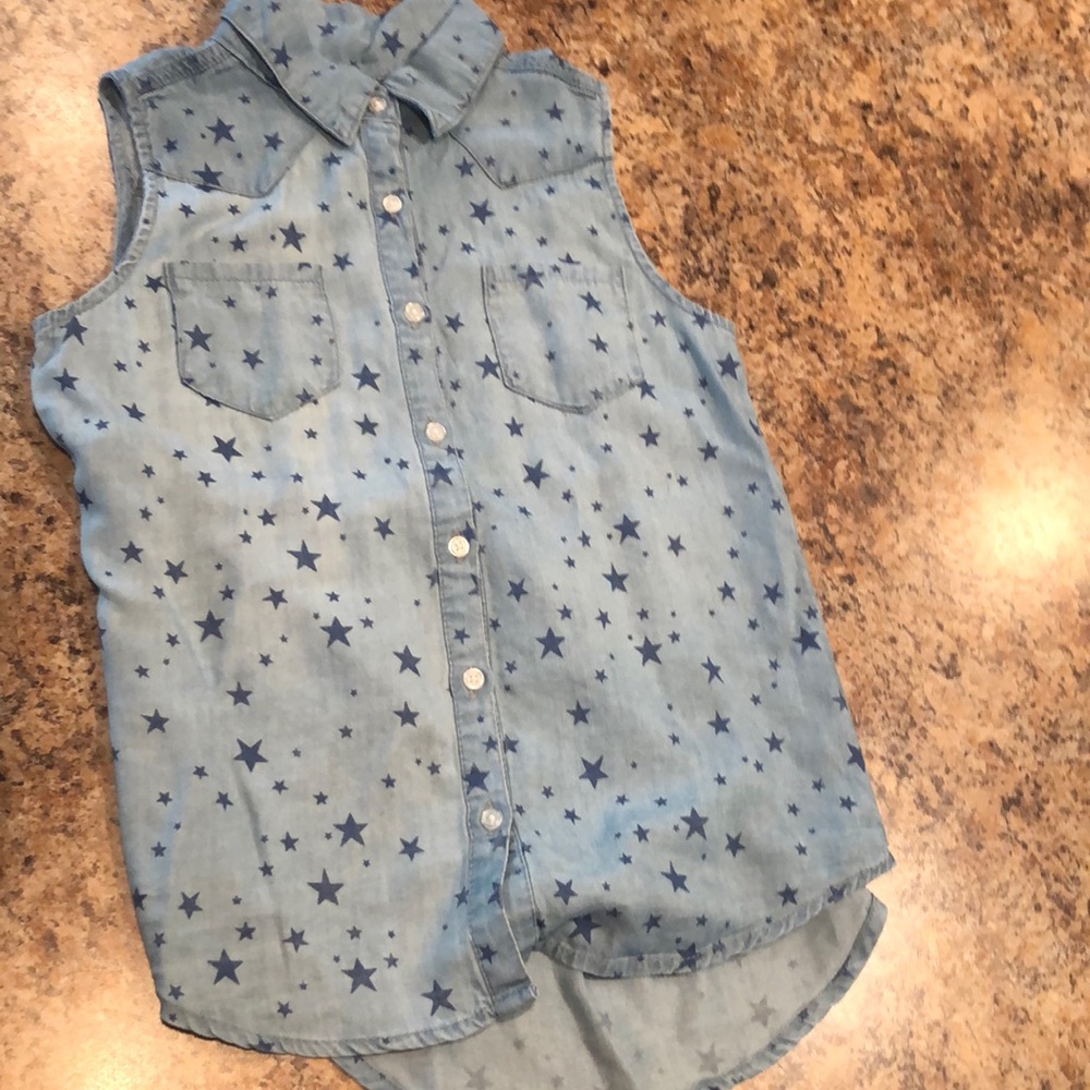 Girls Button down Tank Top